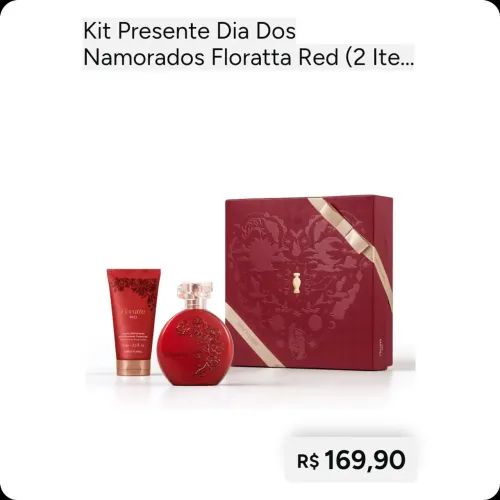 Kit feminino perfume Floratta red boticário