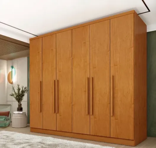 Guarda-Roupa Casal Elegance 6 Portas e 4 Gavetas Cinamomo