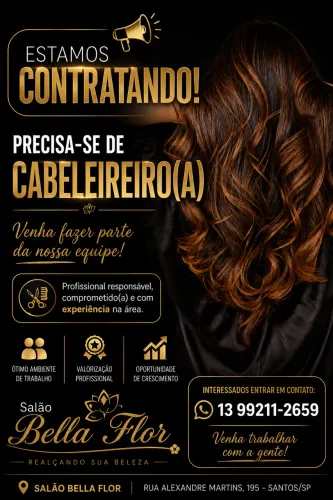 Precisa se de cabeleireiros