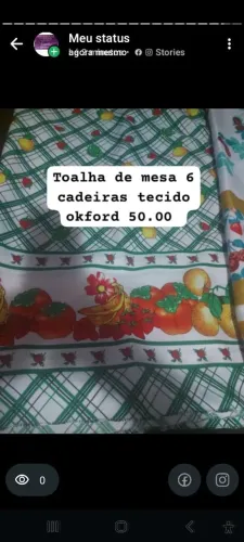 Toalha de mesa 6 cadeiras tecido okford não desbota