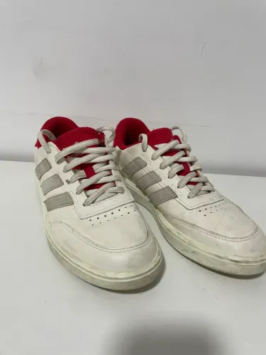 Tênis Adidas Courtblock branco e vermelho tamanho 38
