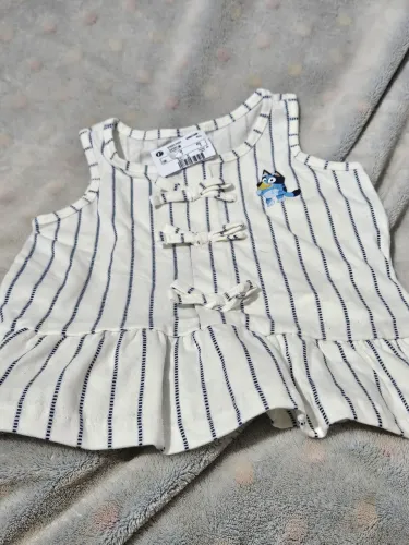 Regata Infantil Slim Com Estampa De Listras Bluey