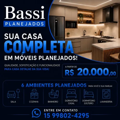 Sua casa completa em móveis planejados 