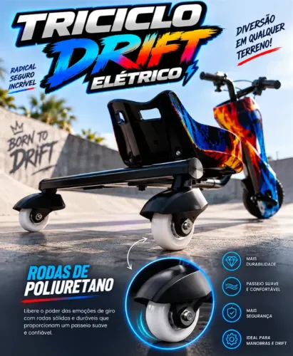 Triciclo Elétrico Infantil | Super Oferta Dia das Crianças até 100kg
