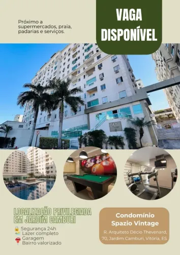 Vaga temporária disponível - Jardim Camburi | Vitória/ES