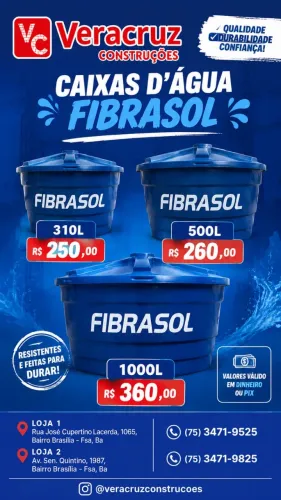 Caixa d?água Fibrasol