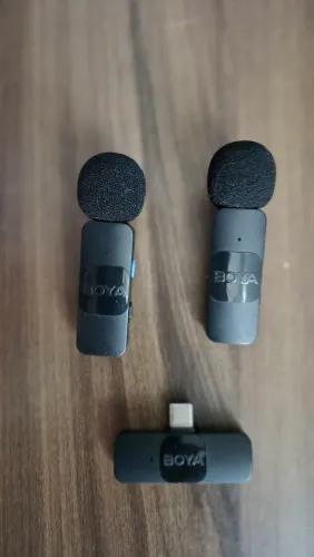 Microfone de lapela sem fio Boya