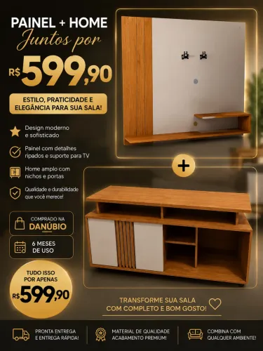 Rack com painel