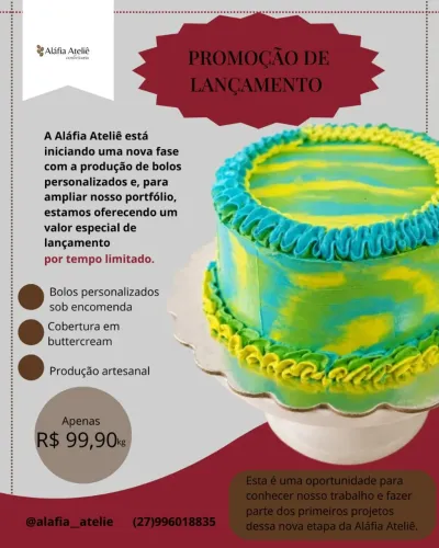 Bolo personalizado para o seu evento 
