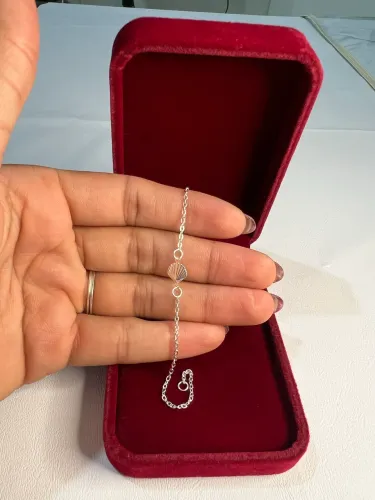 Pulseira Sereismo Concha Prata 925 - 18cm com garantia prata925