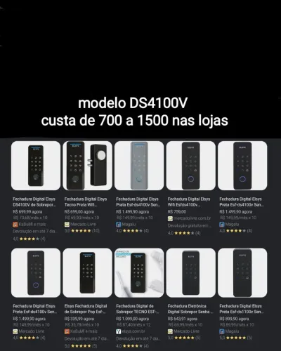 Fechadura eletrônica digital com wifi e biometria NOVA