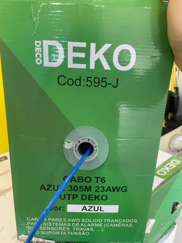 5 Caixas de Cabo de 305 metros rede deko t6 30 % cobre