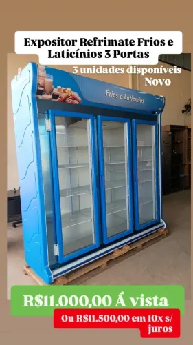 EXPOSITOR REFRIMATE 3 PORTAS FRIOS E LATICINIOS