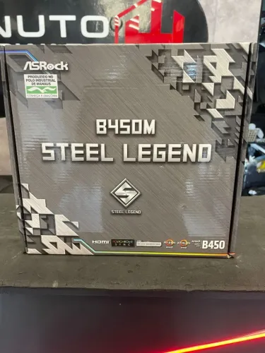 Placa-Mãe ASRock B450M Steel Legend, AMD AM4, mATX, DDR4, Preto - B450M Steel Legend