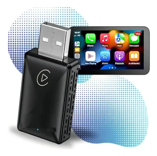 Adaptador Sem Fio Car Play e Android Auto 2 Em 1 Usb Carplay Wireless Automático