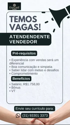 VAGA DE VENDEDOR 