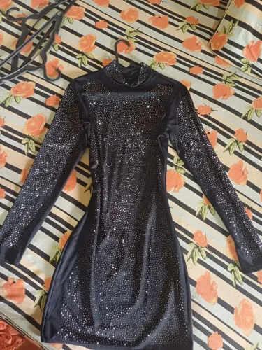 Vestido com brilho, não é lantejoulas