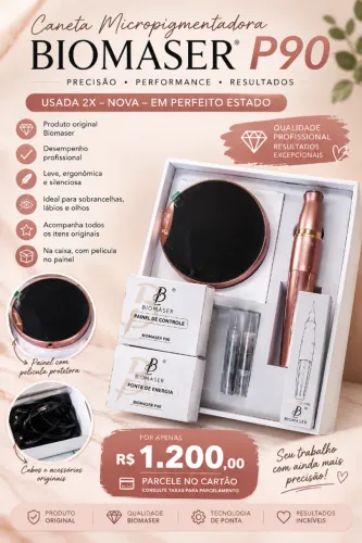 Caneta Micropigmentadora Biomaser P90 - Pouquíssimo Uso
