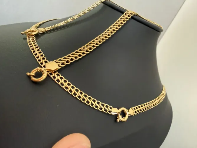 Corrente e Pulseira Lacraia de ouro 18k procedência garantia eterna