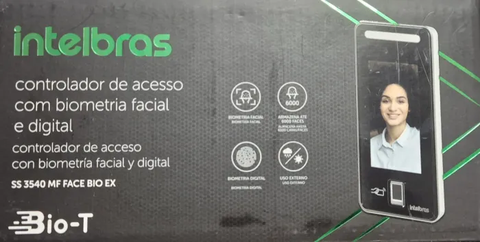 Controlador de acesso com biometria facial Intelbras SS 3540 MF FACE BIO EX