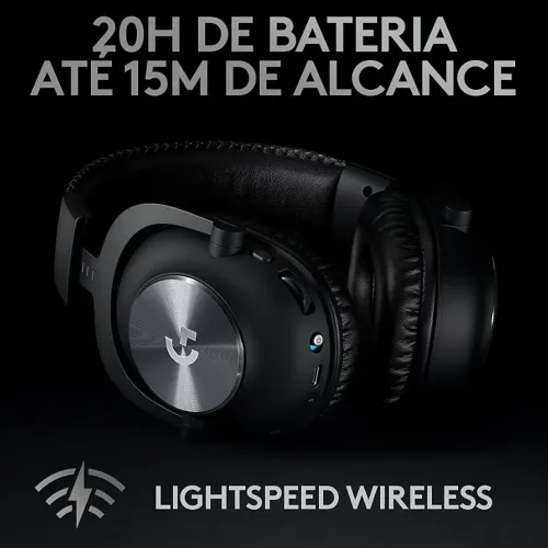 Headset Gamer Sem Fio Logitech G PRO X Wireless LIGHTSPEED com 7.1 Dolby Surround