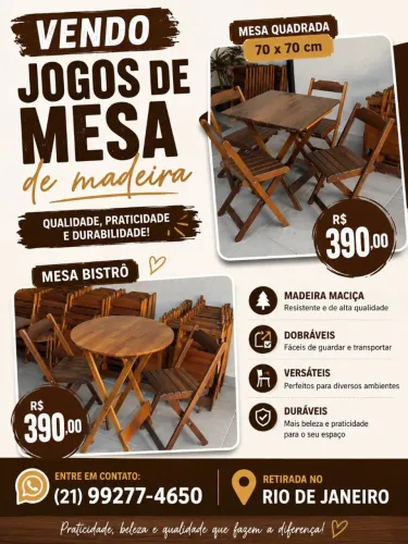 Jogos de mesa madeira