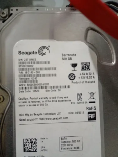 Vendo HD 500gb Seagate Barracuda