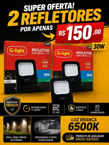 2 refletores 30w 24-12V