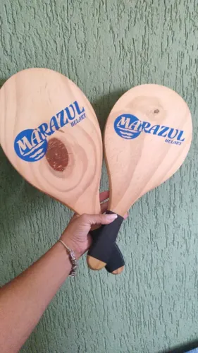 BRINQUEDOS RAQUETE MADEIRA E DEDOBOL