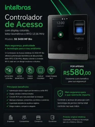 Acesso biométrico Intelbras