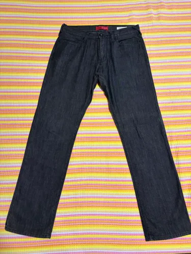 Calça Jeans Guess Slim Straight Masculina Tam. 42 Preto Original - Usado - Vintage