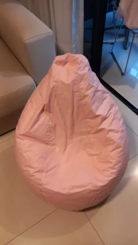 Mini Puff Pera Descanso Infantil com Enchimento - Rosa - NOVO - R$ 160,00