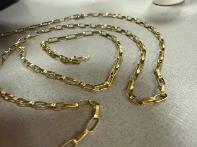 Corrente e Pulseira de ouro 3.22g 18k procedência garantia eterna