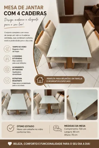 Mesa e Cadeiras - Vendo ou Troco