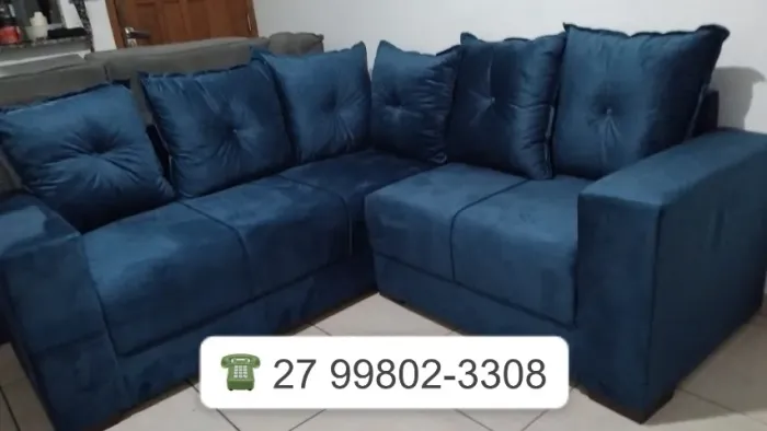 +SOFA DE CANTO PATRICIA VELUDO- VARIAS CORES