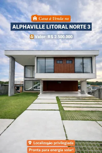 CASA ALTO PADRÃO ALPHAVILLE LITORAL NORTE