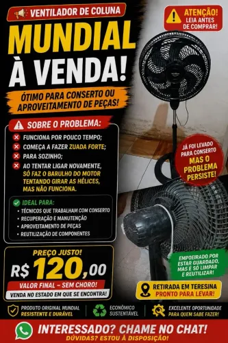 Ventilador de coluna mundial