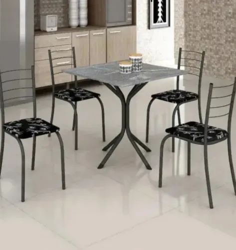 Jogo de mesa de tampa de granito