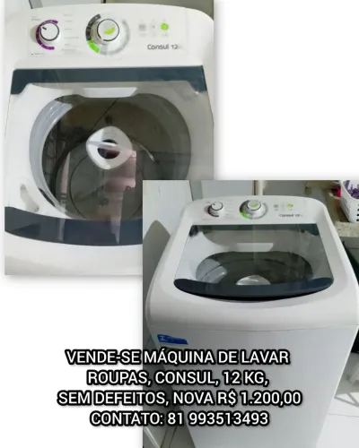 Máquina de lavar roupa Consul 12 kg
