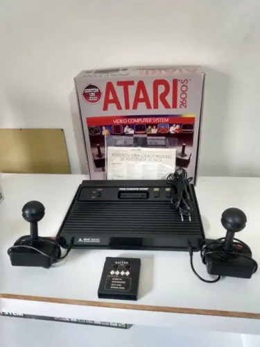 atari polyvox 2600 completo mais jogos