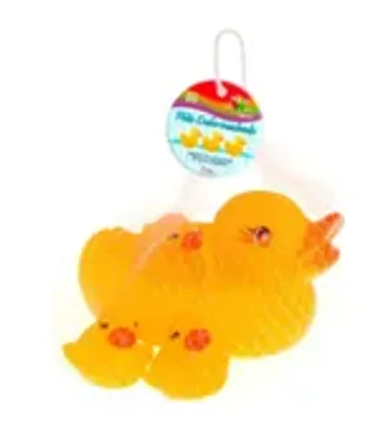 Kit 3 Patinhos de Borracha para Banho do Bebê Flutuantes