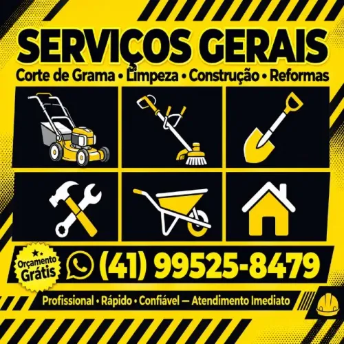 Serviços gerais com qualidade,agilidade e confiança