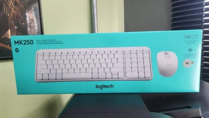 Combo sem fio Logitech Mk250 Branco