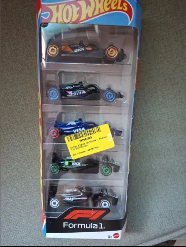 Hotwheels Pack Fórmula 1 com 5 modelos