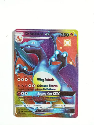 Charizard GX stage 2, coleção destinos ocultos de 2019.