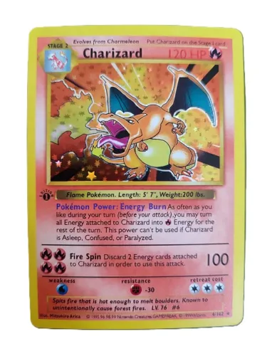 Carta Pokémon Charizard Holográfica + Brinde