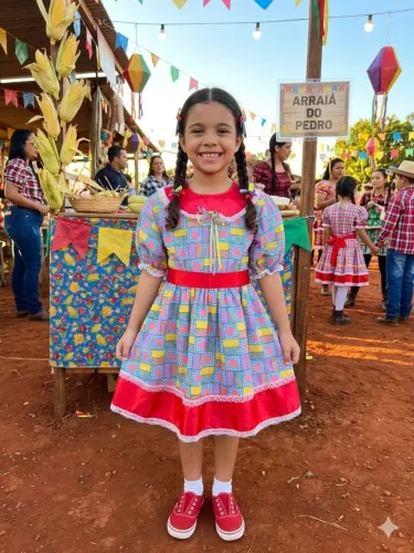 Vestido festa Junina infantil