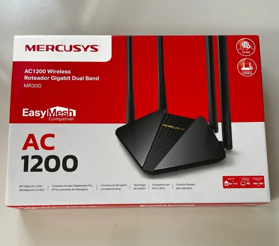 Roteador Wireless Mercusys MR30G AC1200 Dual Band Gigabit.