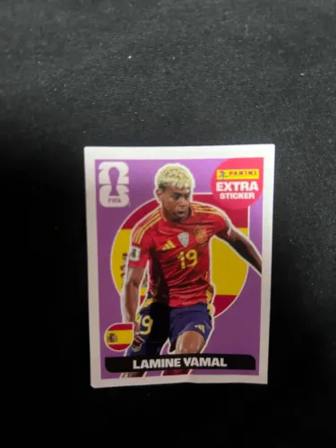 Lamine Yamal Extra Sticker Lilas Copa do Mundo 2026