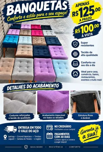 BANQUETA LUXE MADEIRA 